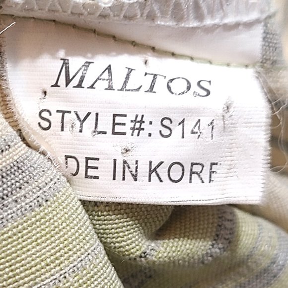 3XL Maltos Green Stripe French Cuff Button Down Collar Dress Shirt - Picture 7 of 10